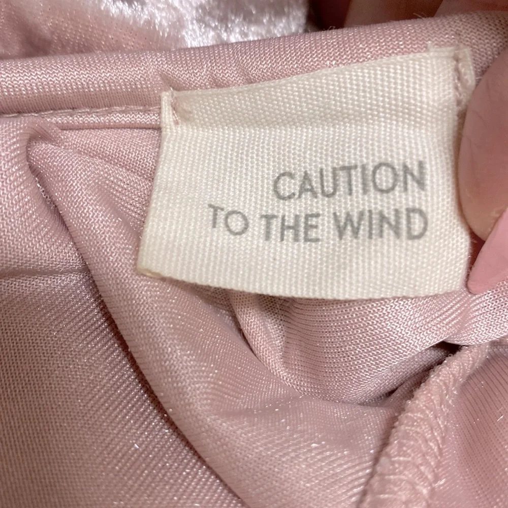 Light Pink Velvet Velour Body Suit - Picture 6 of 16